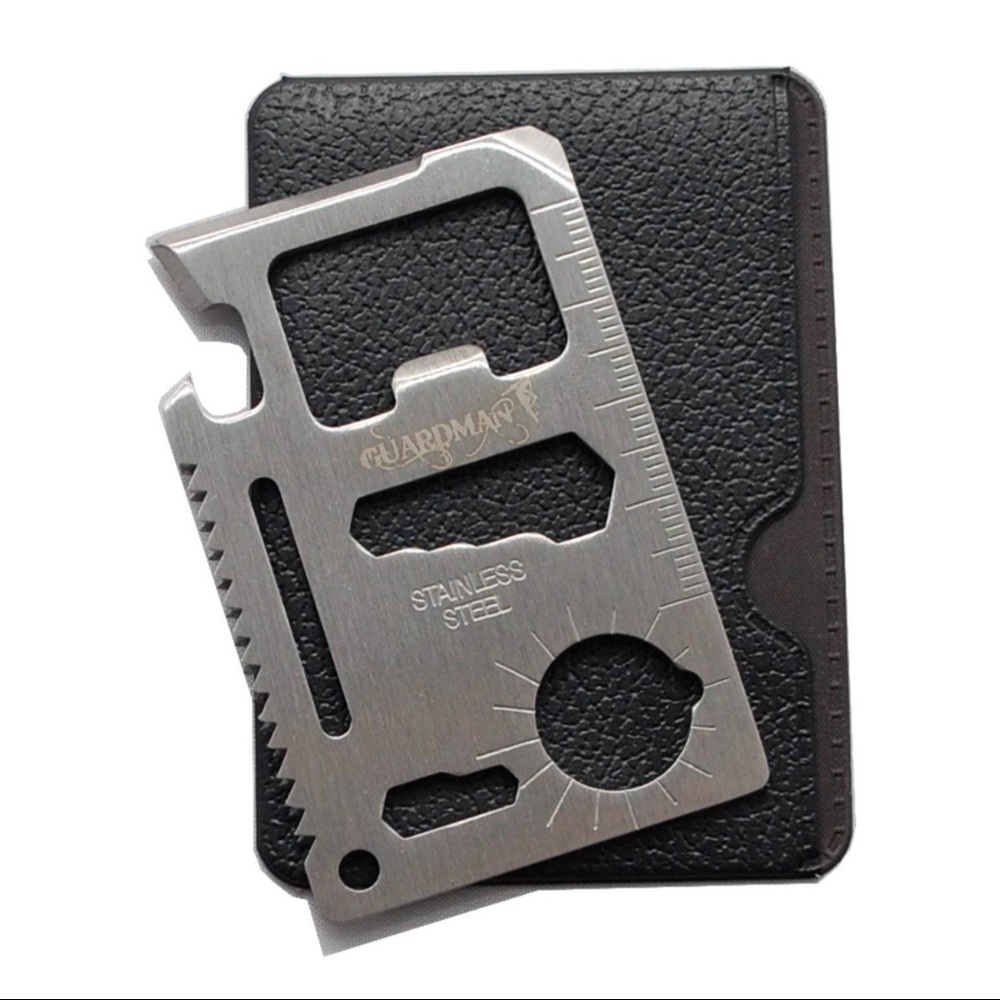 Guardman 11 In 1 Stainless Steel Multi Tool Survival Card Wallet